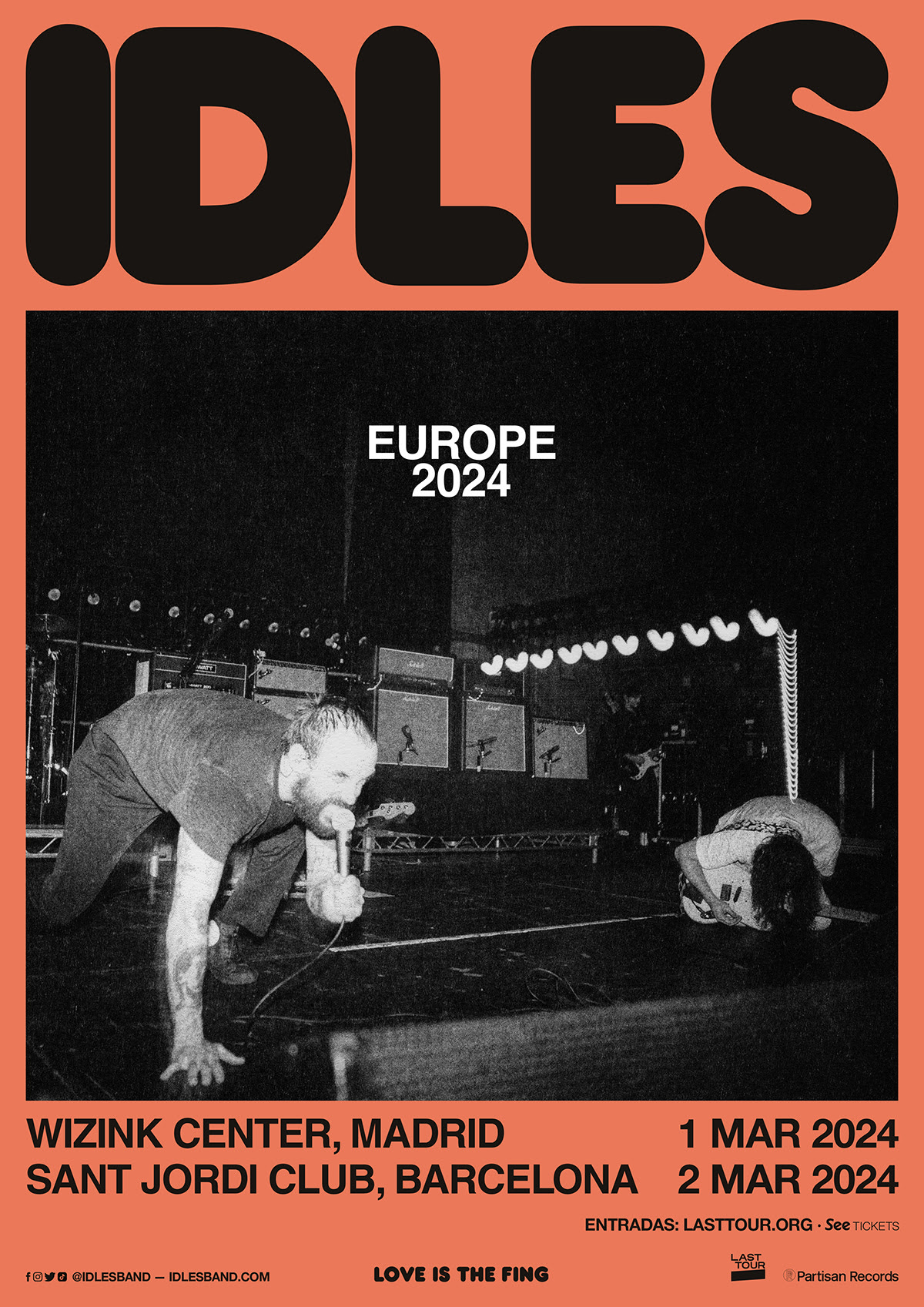 Fotografía promocional de Concierto de Idles en Barcelona