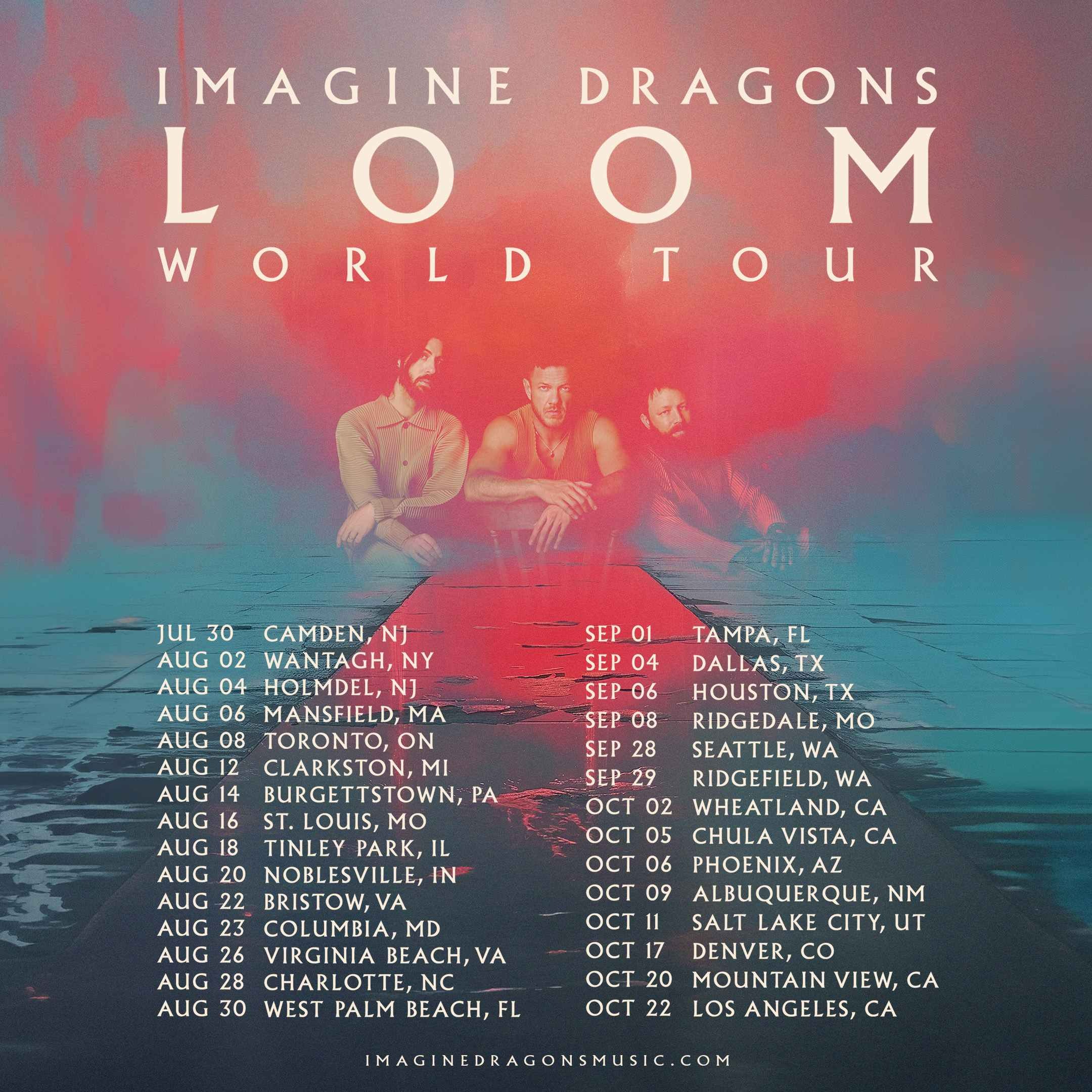 Photographie promotionnelle de Concierto de Imagine Dragons en Frankfurt del Meno.