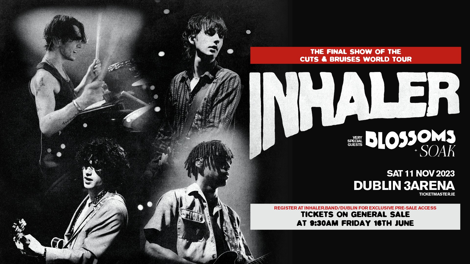 Promofoto von Concierto de Inhaler en Dublin.