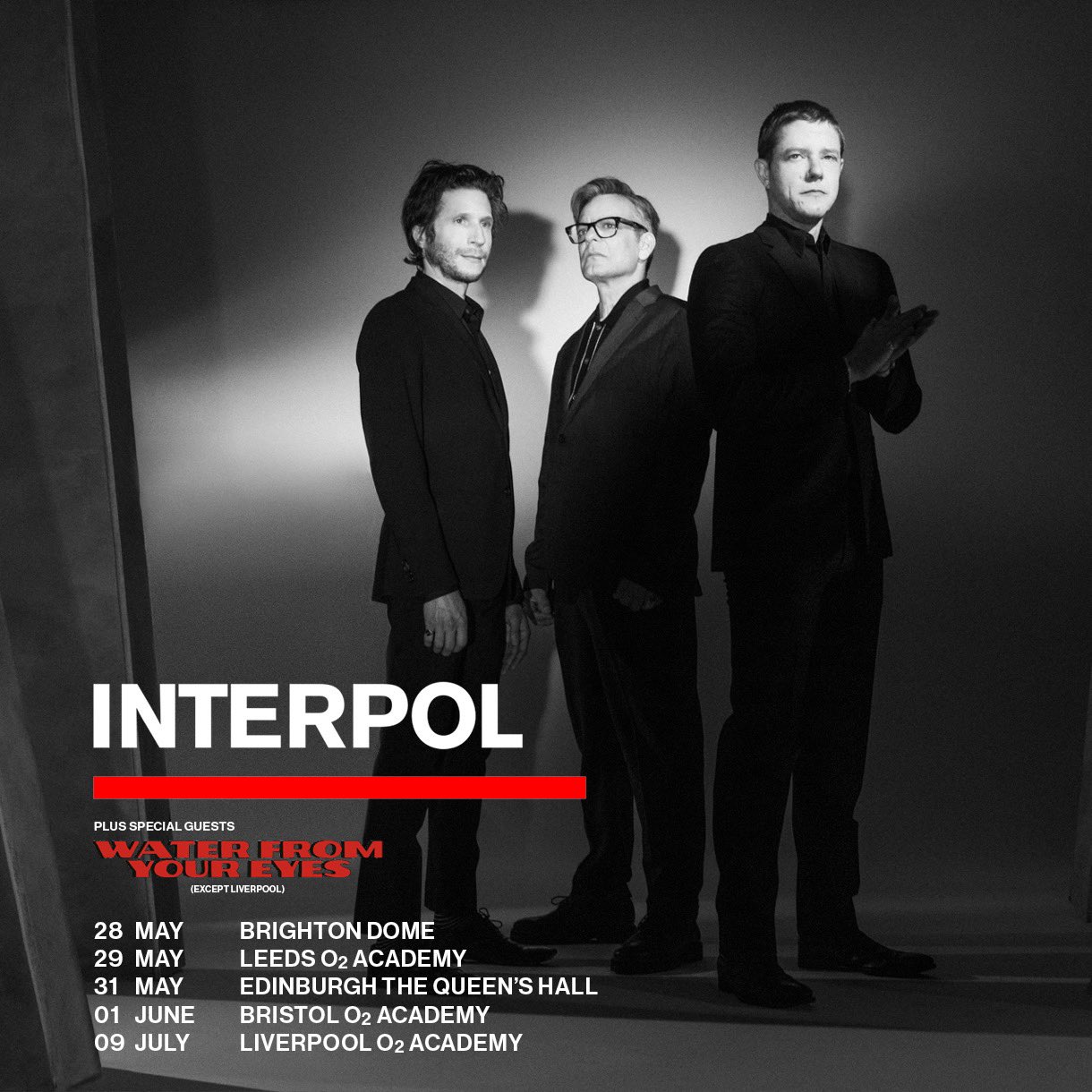 Fotografía promocional de Concierto de Interpol en Bristol