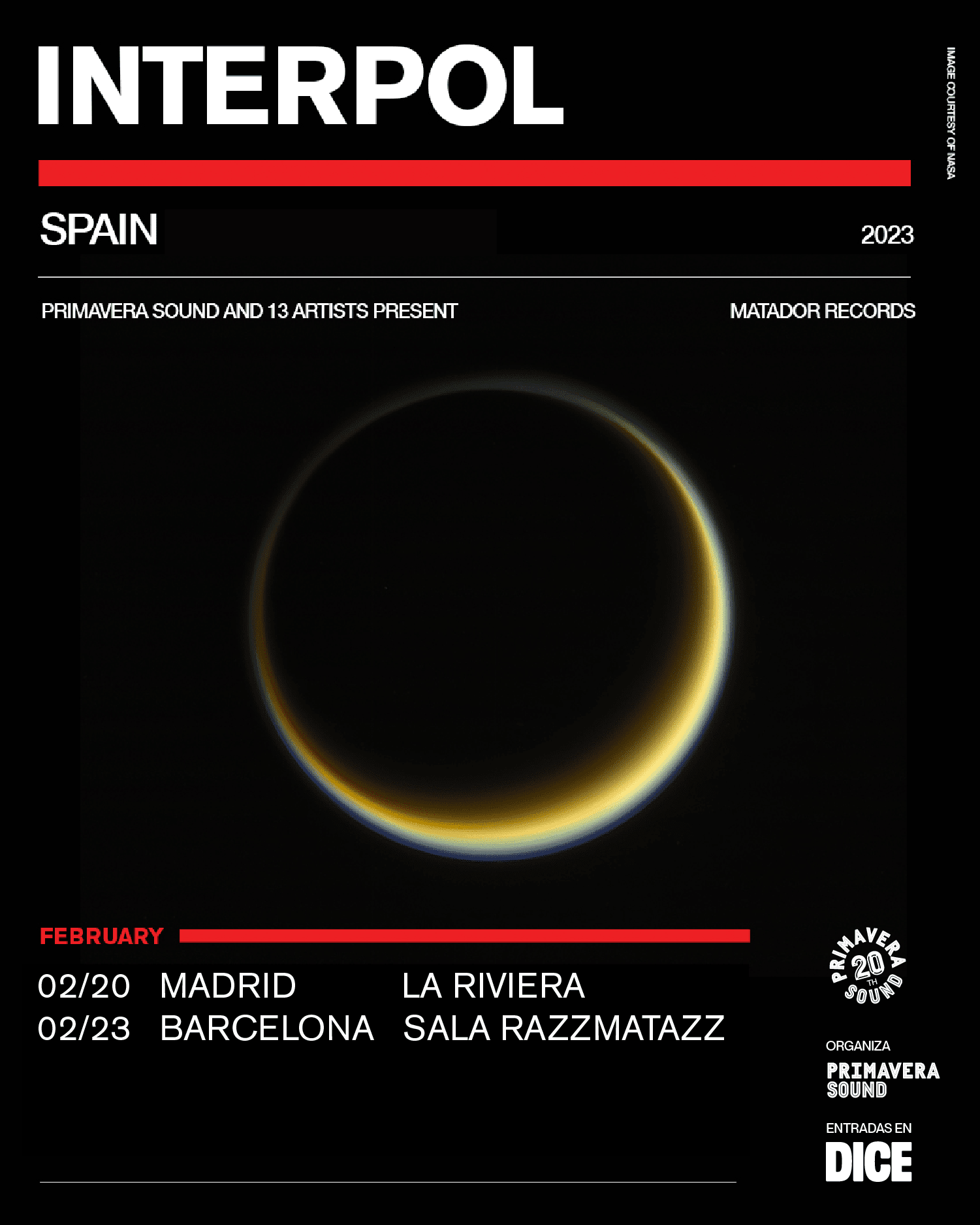 Promofoto von Concierto de Interpol en Madrid.