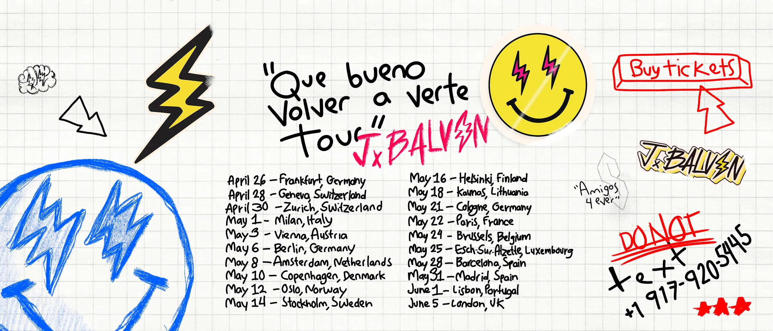 Photographie promotionnelle de Concierto de J Balvin en Amsterdam.