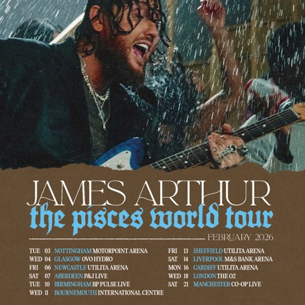 Promotional photograph of Concierto de James Arthur en Birmingham.