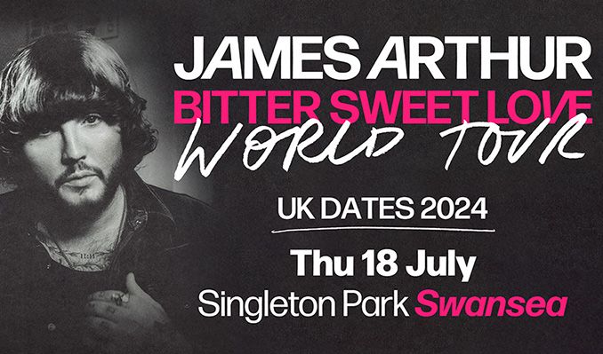 Promofoto von Concierto de James Arthur en Swansea.