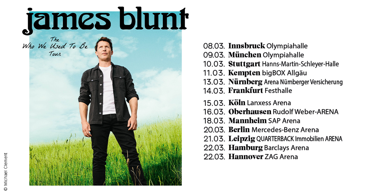 Promofoto von Concierto de James Blunt en Leipzig.