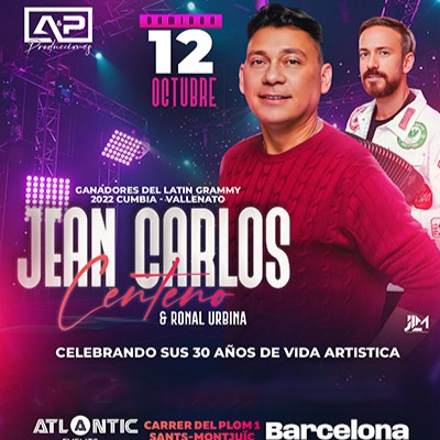 Fotografía promocional de Concierto de Jean Carlos Centeno en Barcelona