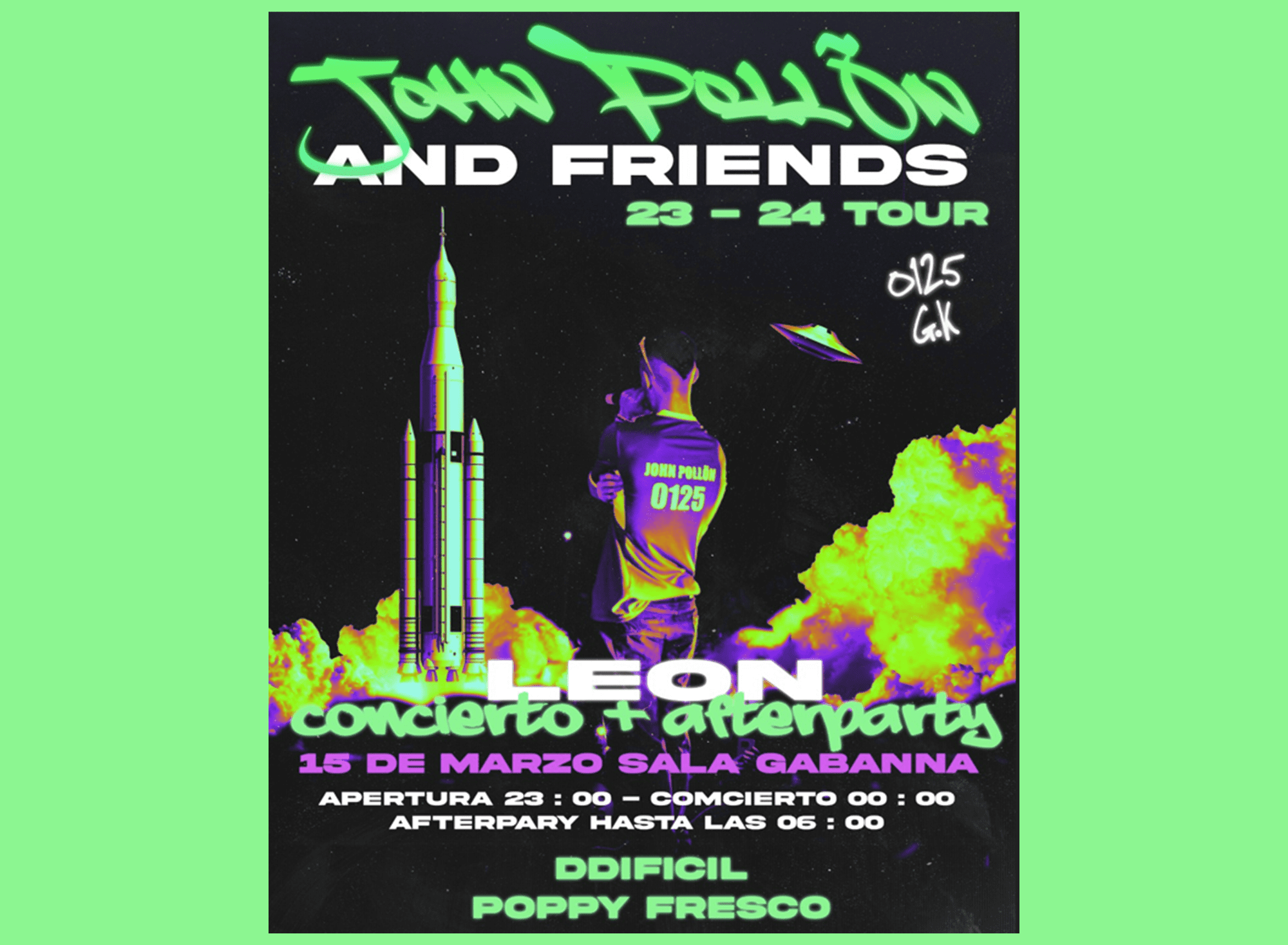 Fotografía promocional de Concierto de John Pollõn en León + afterparty