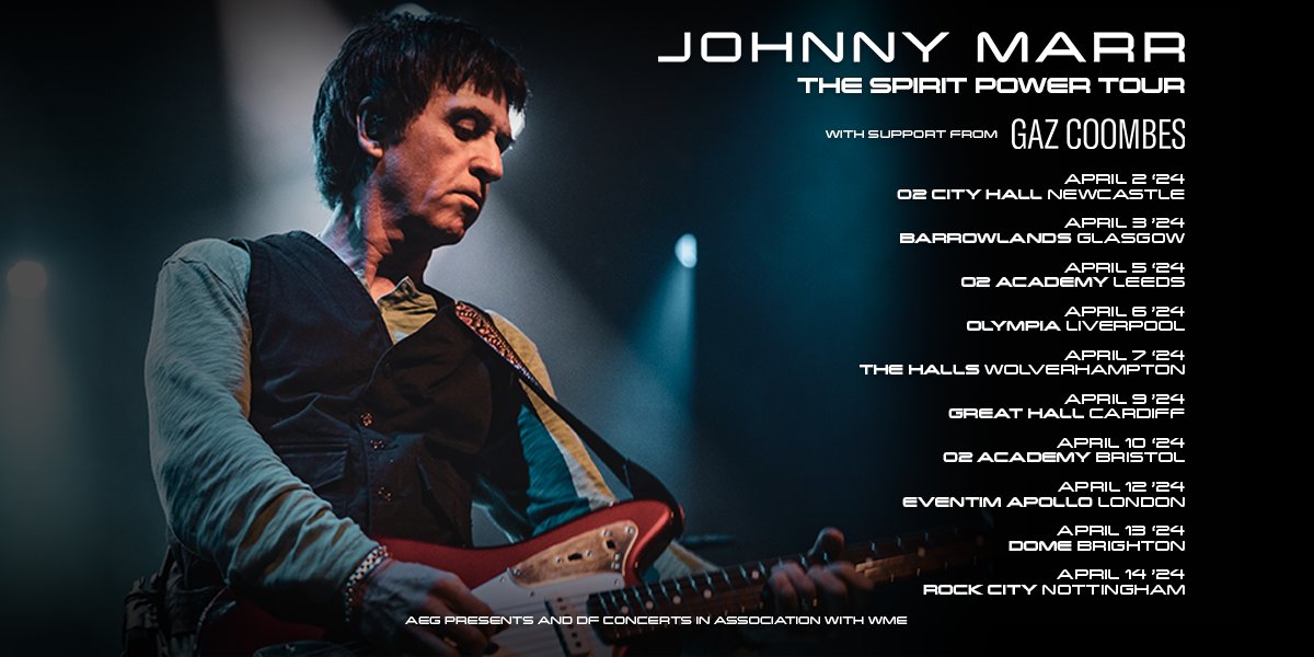 Promotional photograph of Concierto de Johnny Marr en Newcastle-upon-Tyne.