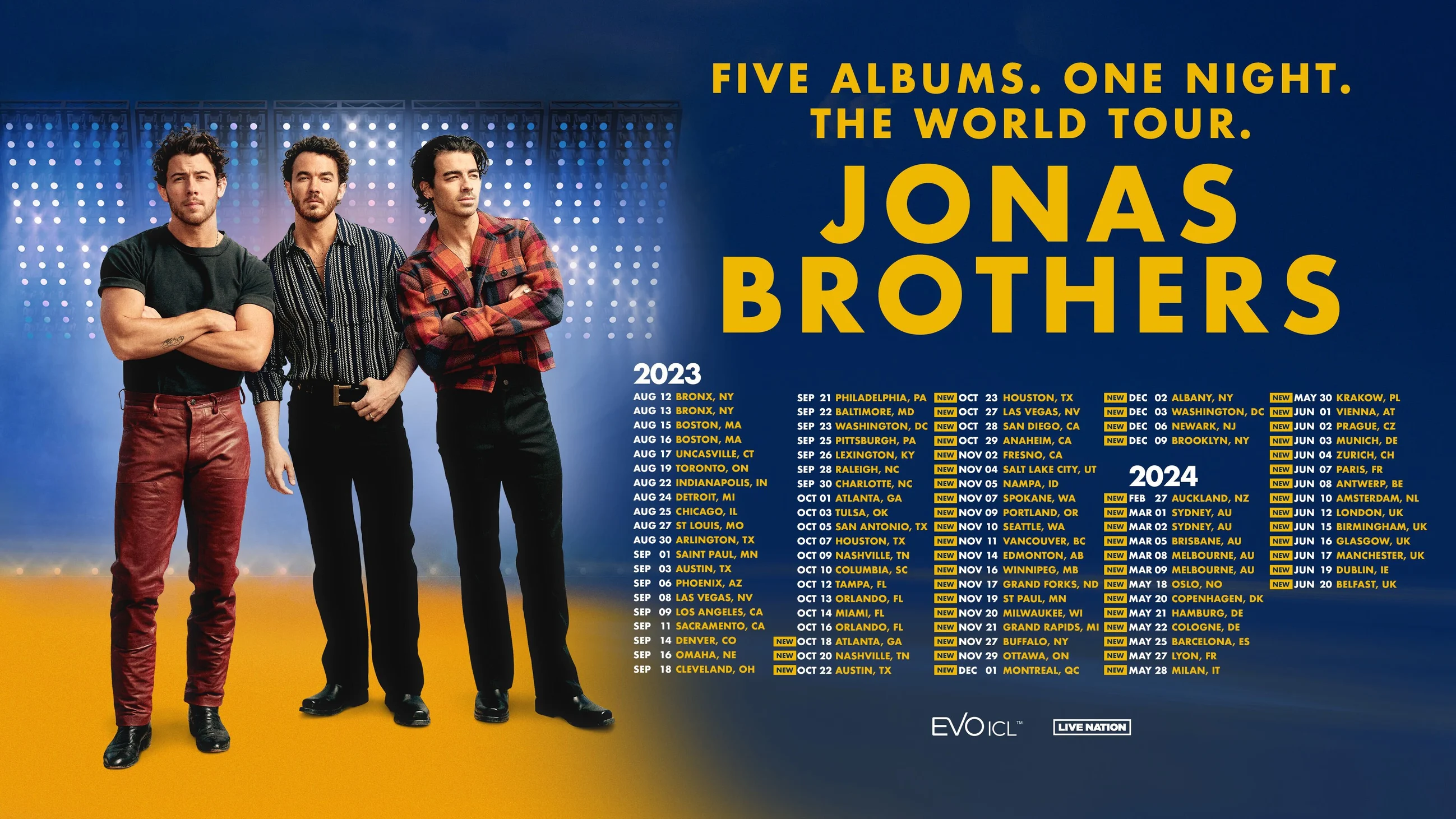 Fotografía promocional de Concierto de Jonas Brothers en Dublin | The World Tour