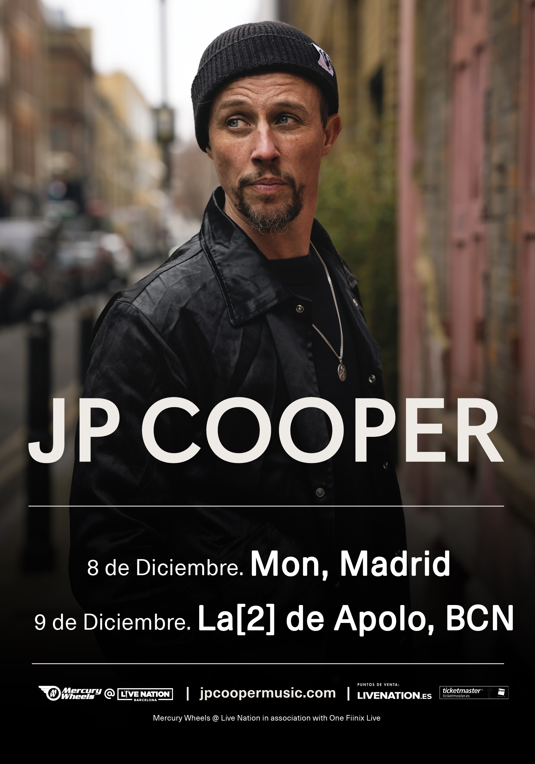 Fotografía promocional de Concierto de JP Cooper en Madrid