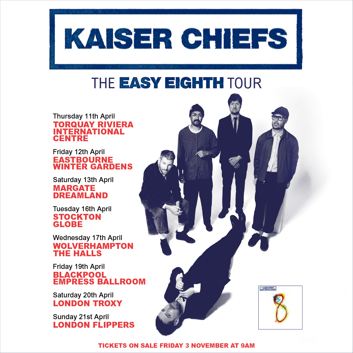 Fotografía promocional de Concierto de Kaiser Chiefs en Stockton-on-Tees