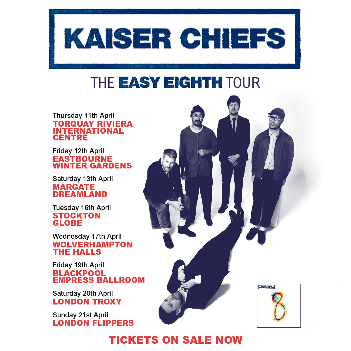 Fotografía promocional de Concierto de Kaiser Chiefs en Torquay