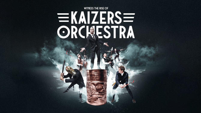 Fotografia promocional de Concierto de Kaizers Orchestra en Estocolmo.