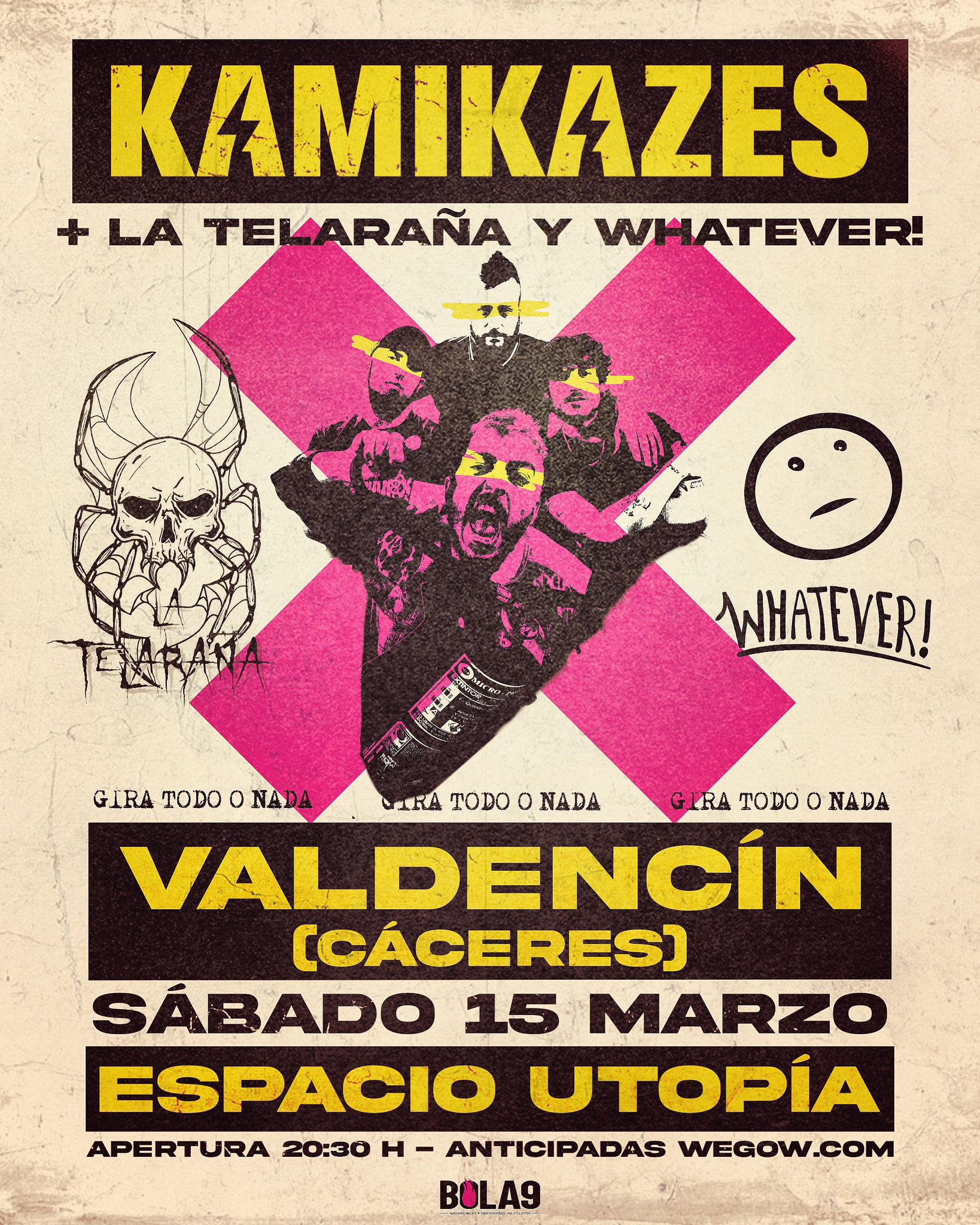 Fotografía promocional de Concierto de Kamikazes en Valdencín (Cáceres)