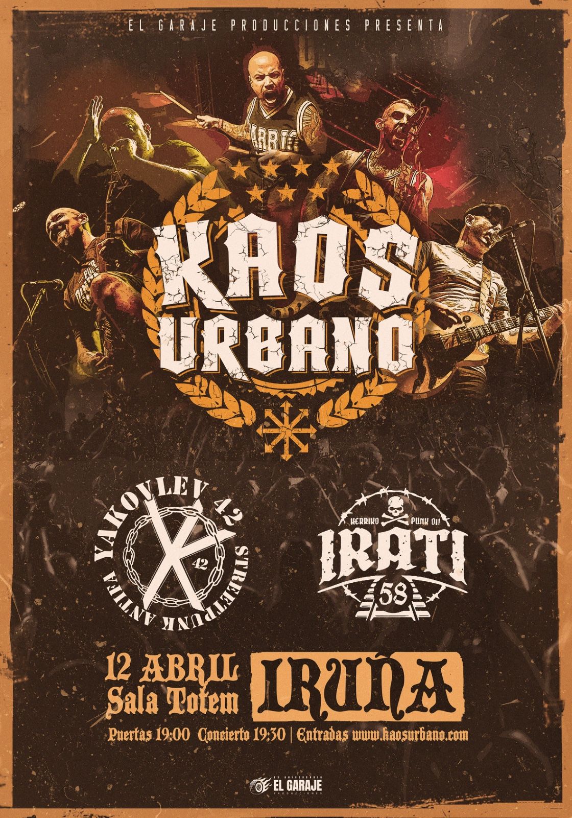 Fotografía promocional de Concierto de Kaos Urbano en Iruña