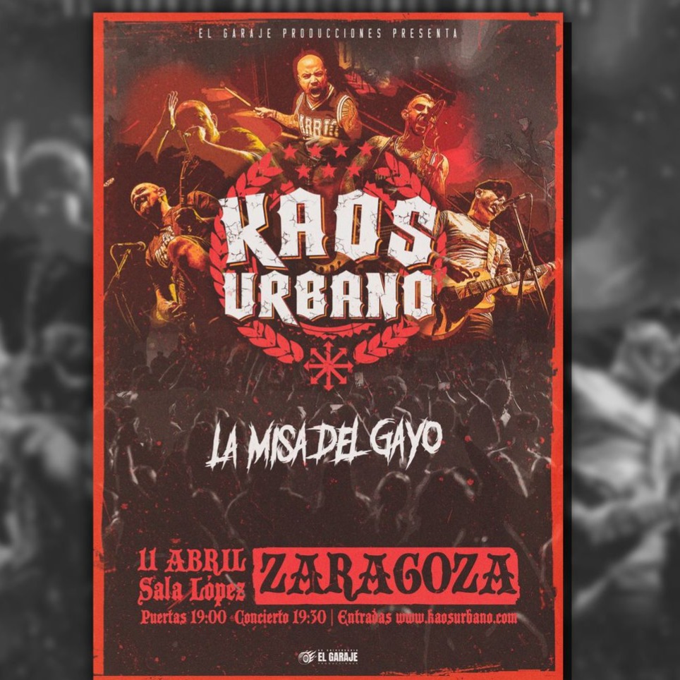 Fotografía promocional de Concierto de Kaos Urbano en Zaragoza