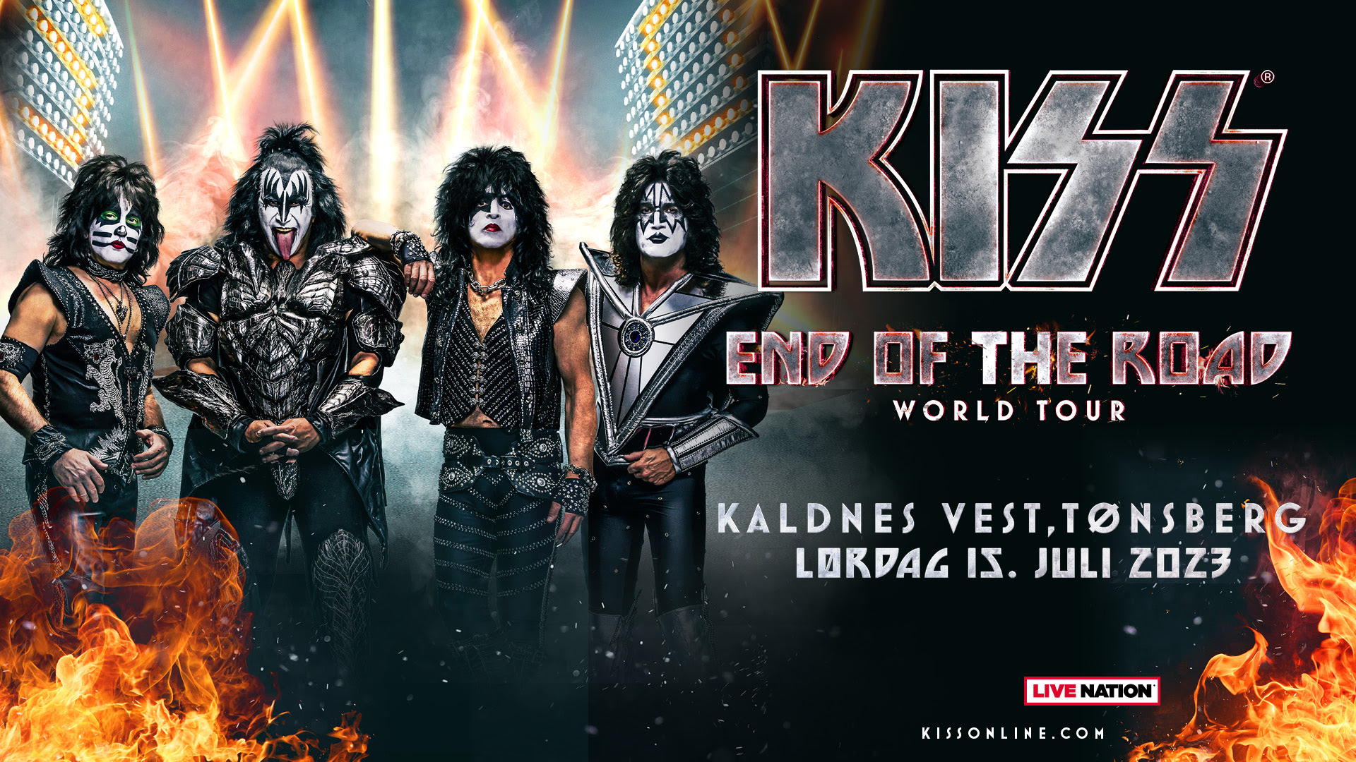 Fotografía promocional de Concierto de Kiss en Tønsberg