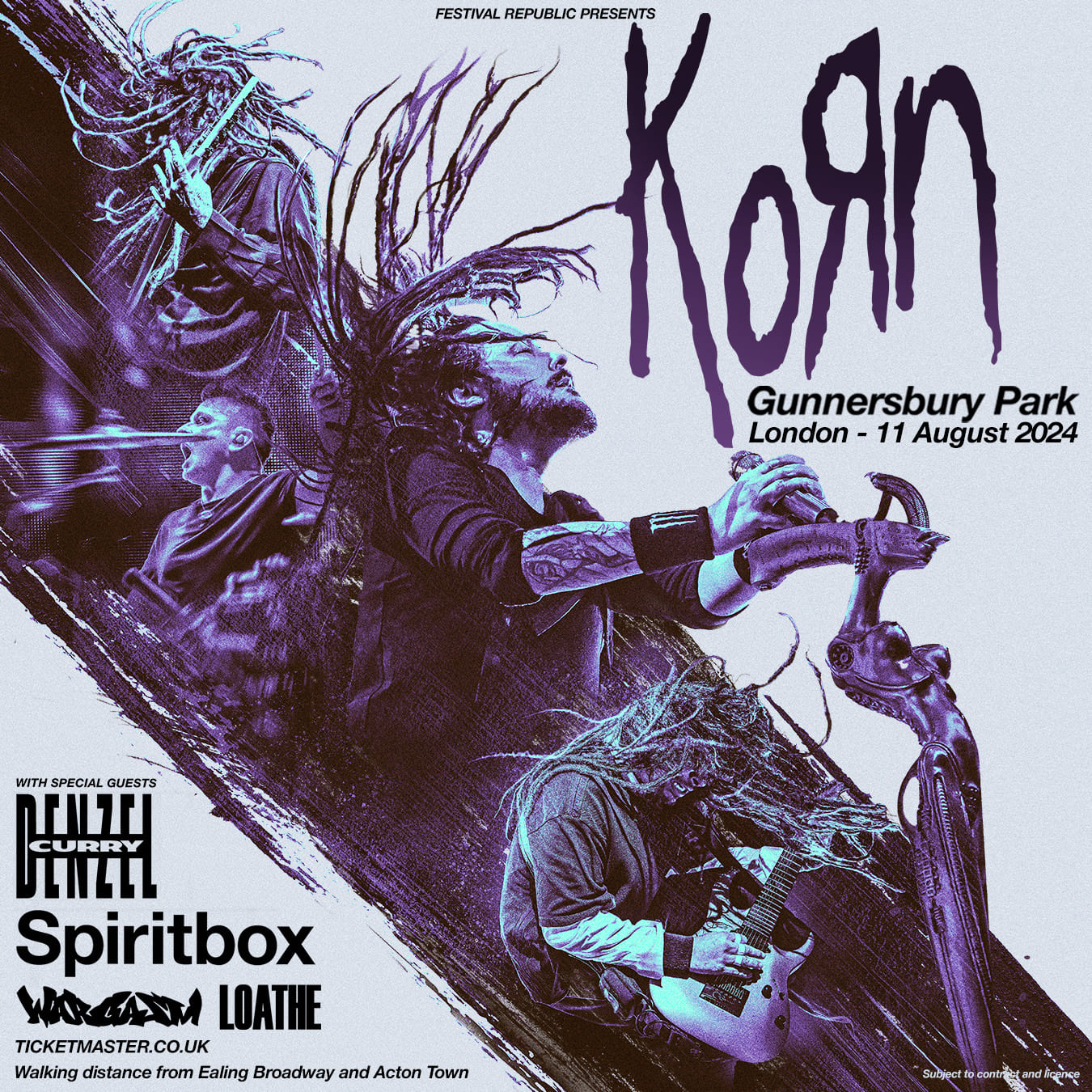 Promotional photograph of Concierto de Korn en Londres.