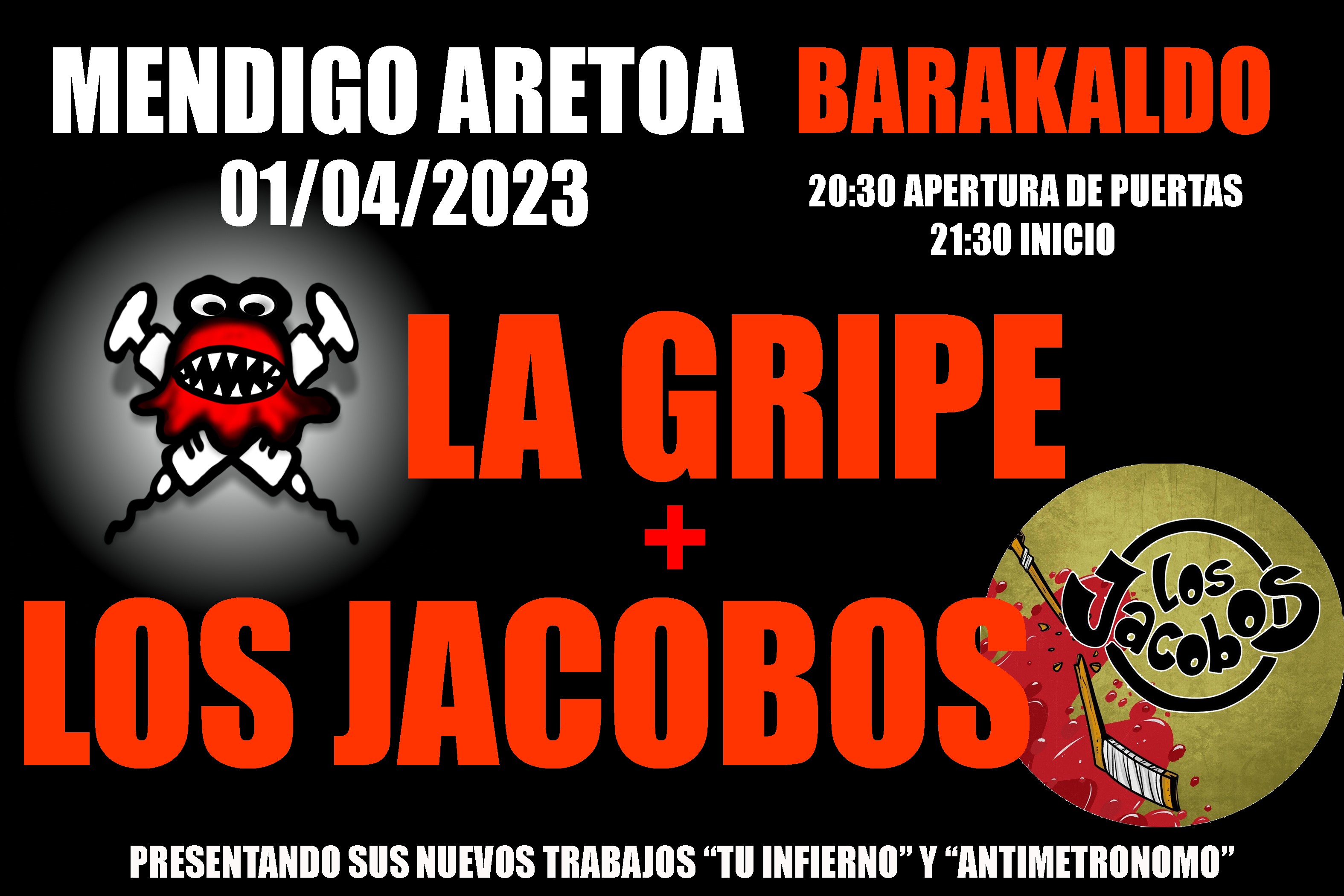 Fotografía promocional de Concierto de LA GRIPE y LOS JACOBOS