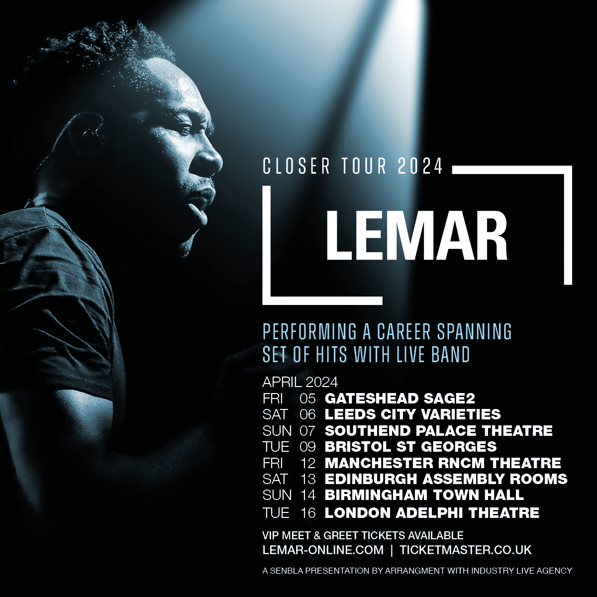 Fotografía promocional de Concierto de Lemar en Birmingham