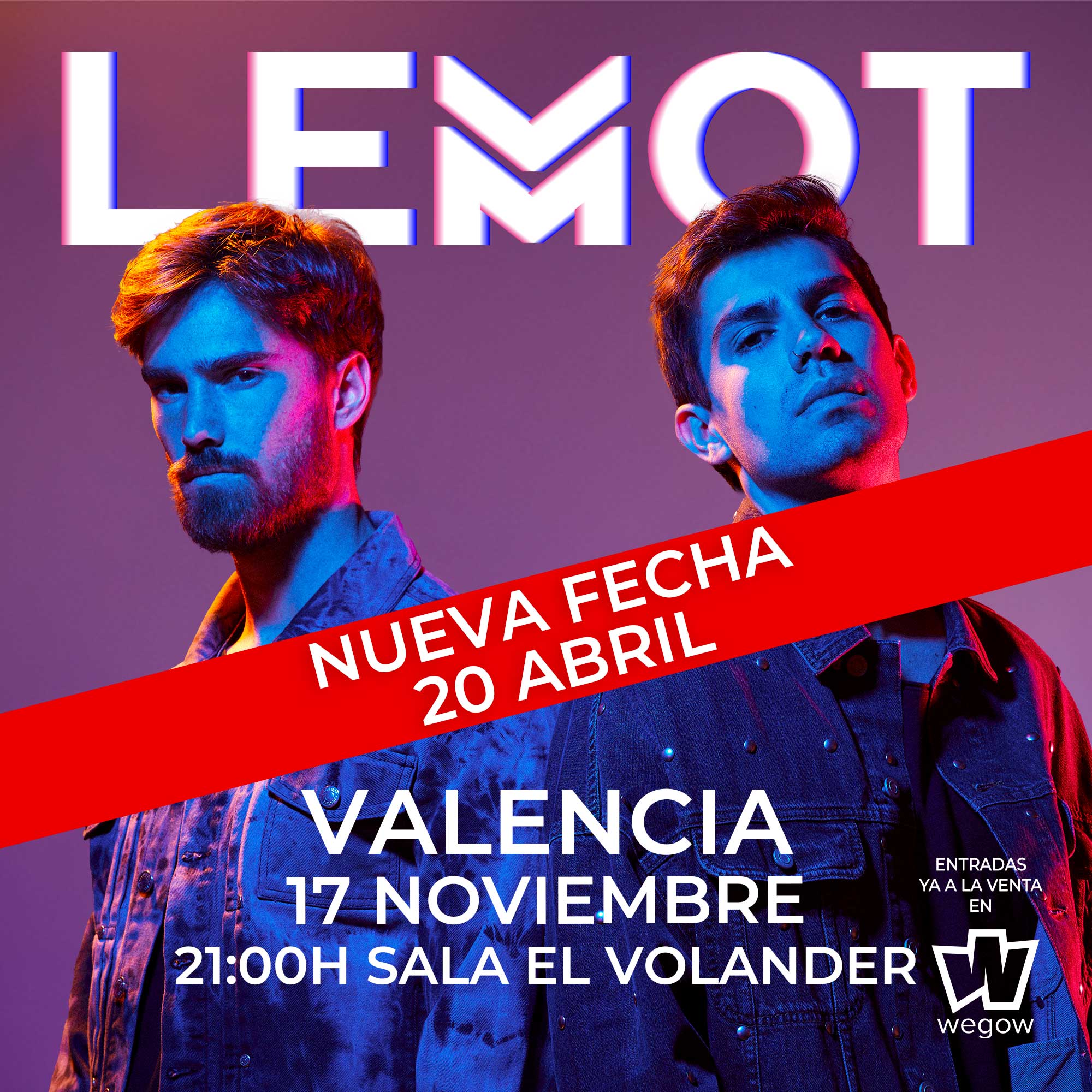 Fotografía promocional de Concierto de Lemot en Valencia