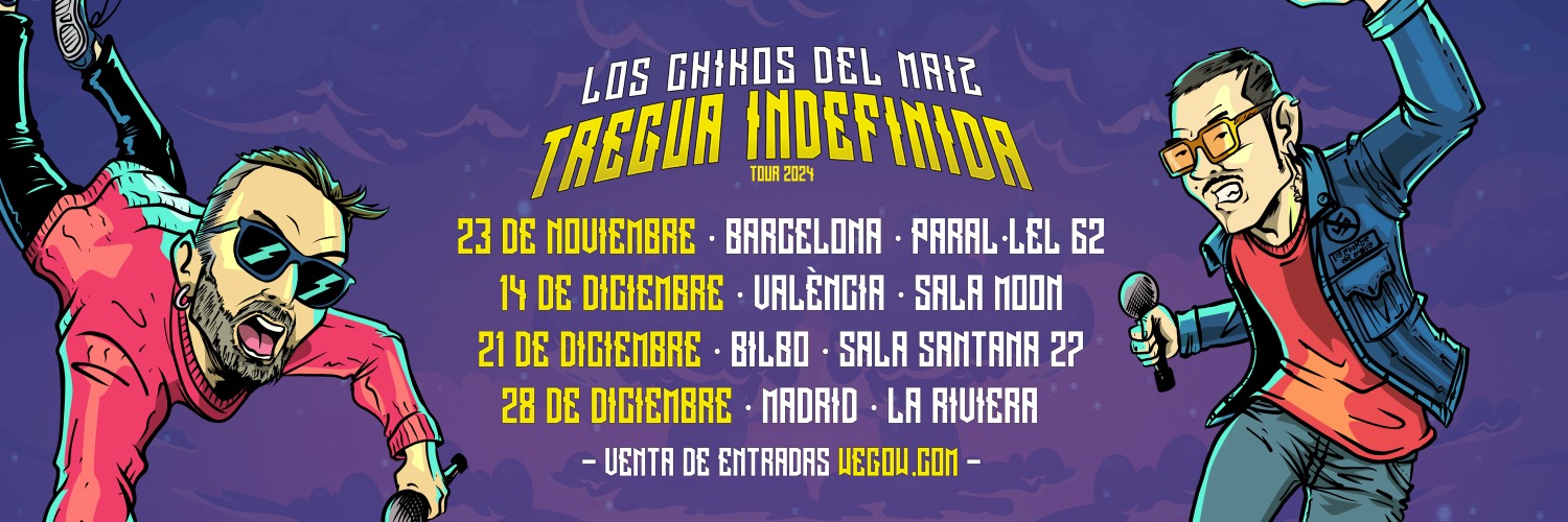 Fotografía promocional de Concierto de Los Chikos del Maíz en Bilbao - Tregua Indefinida