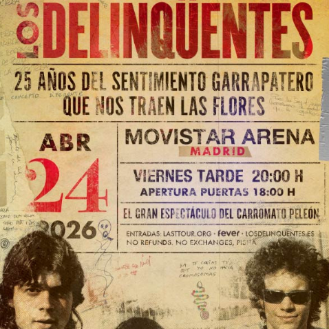 Fotografía promocional de Concierto de Los Delinqüentes en Madrid