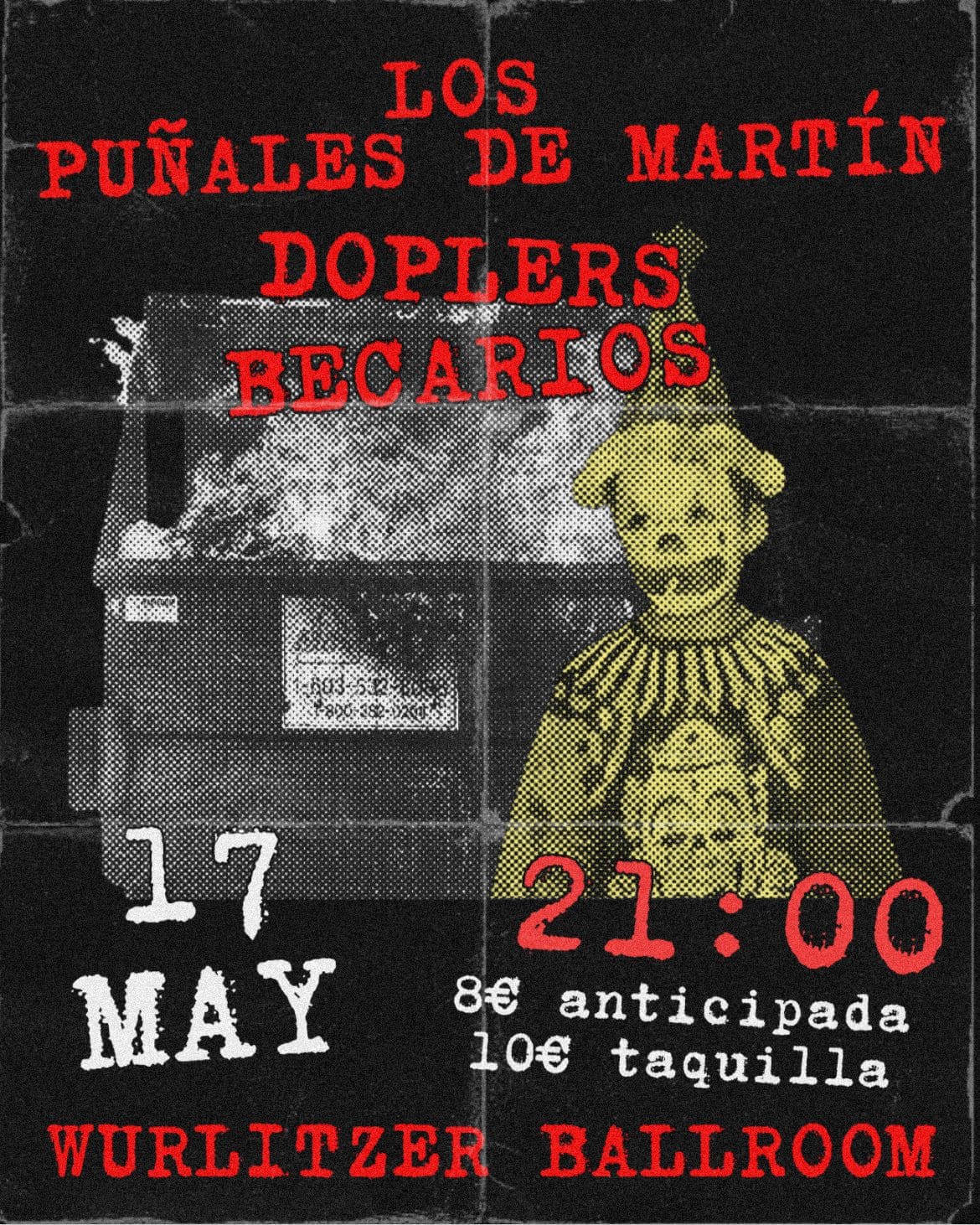 Fotografía promocional de Concierto de Los Puñales de Martín, Doplers y Becarios en Madrid
