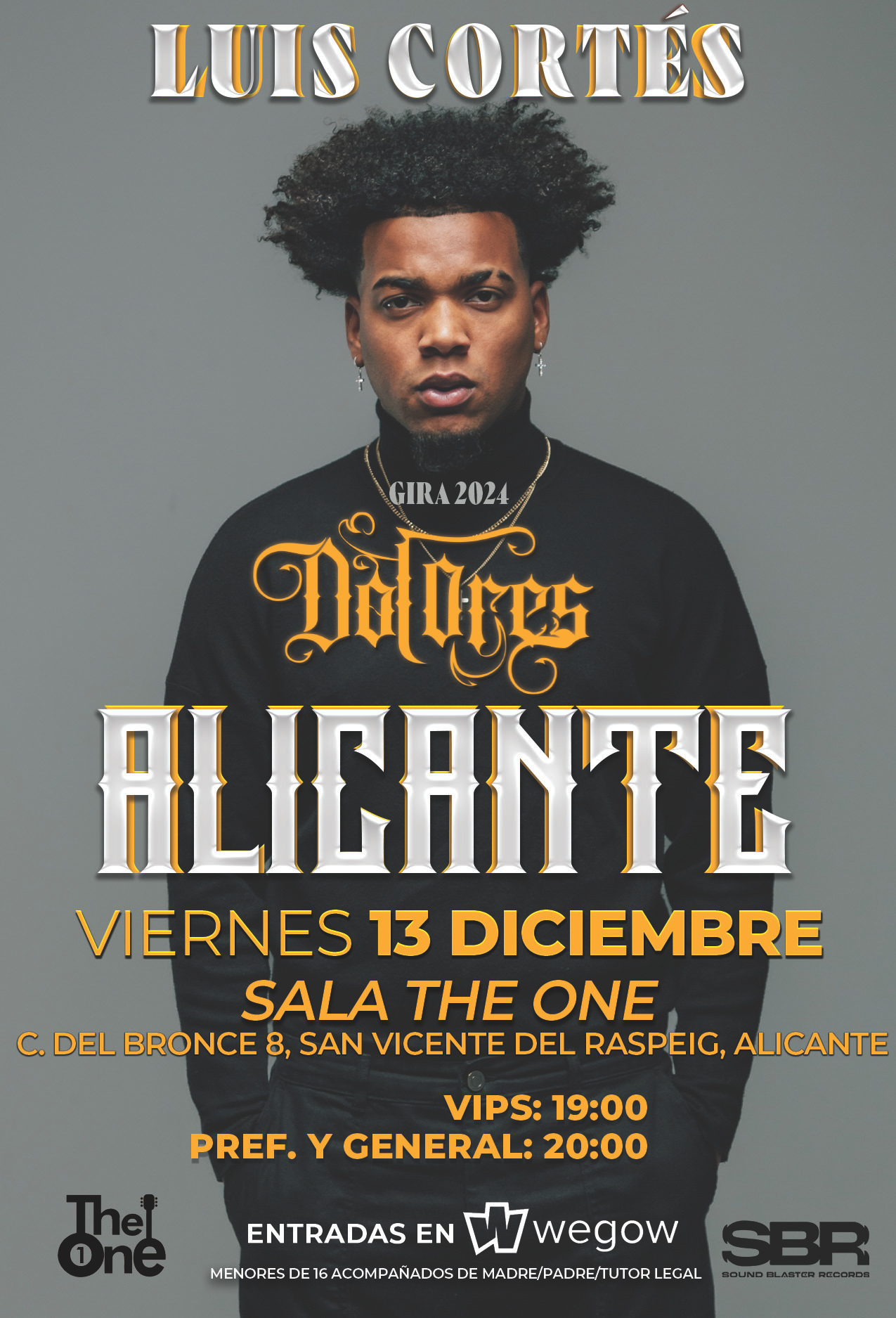 Fotografía promocional de Concierto de Luis Cortés en ALICANTE "SALA THE ONE" 2024