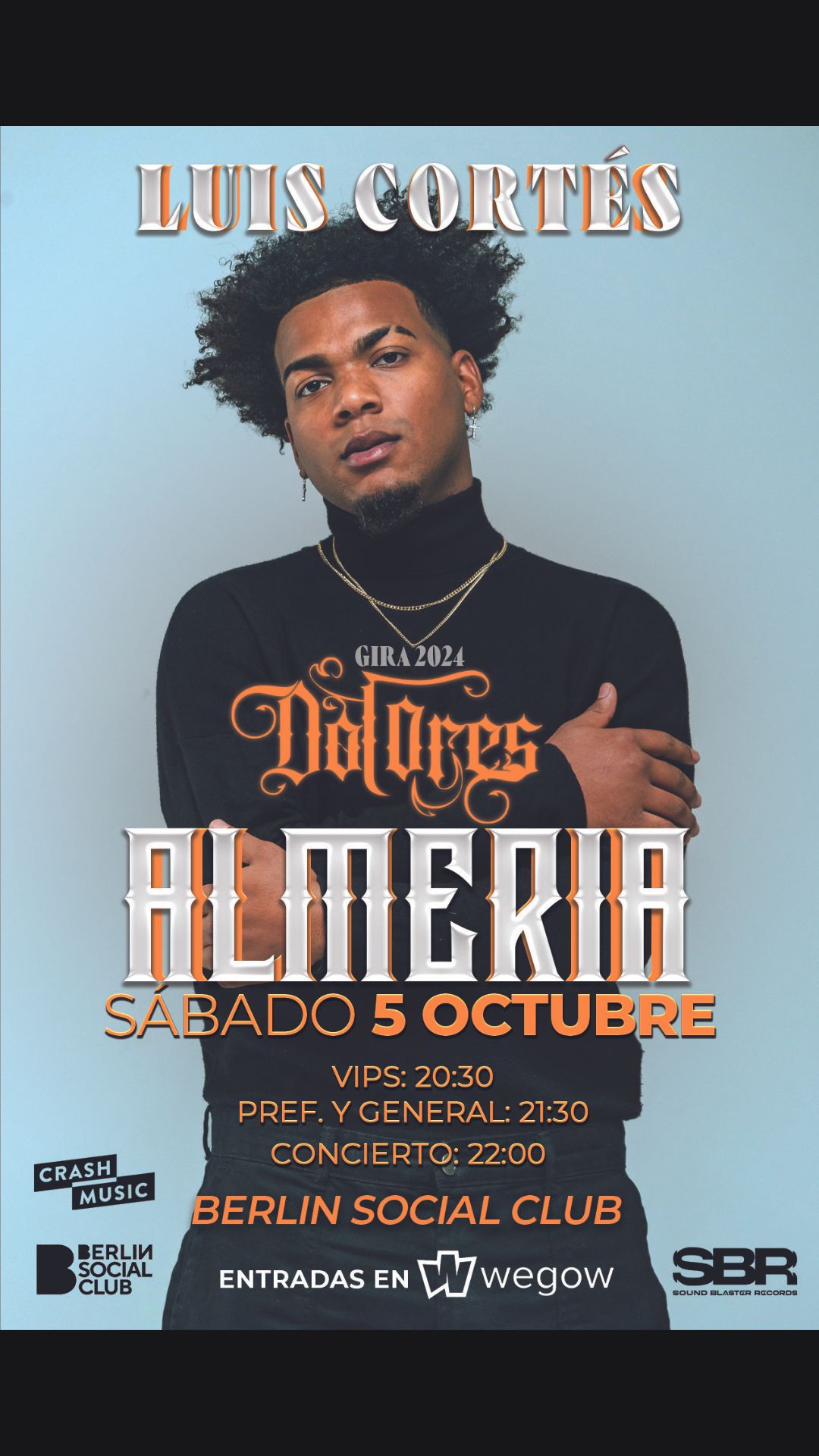 Fotografía promocional de Concierto de Luis Cortes en Almeria "SALA BERLIN SOCIAL CLUB" 2024