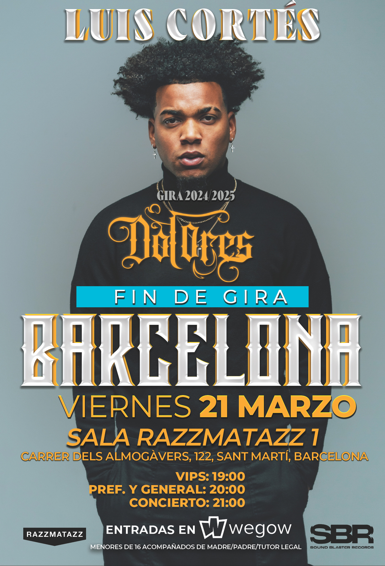 Fotografía promocional de Concierto de Luis Cortés en BARCELONA "SALA RAZZMATAZZ 1" 2025