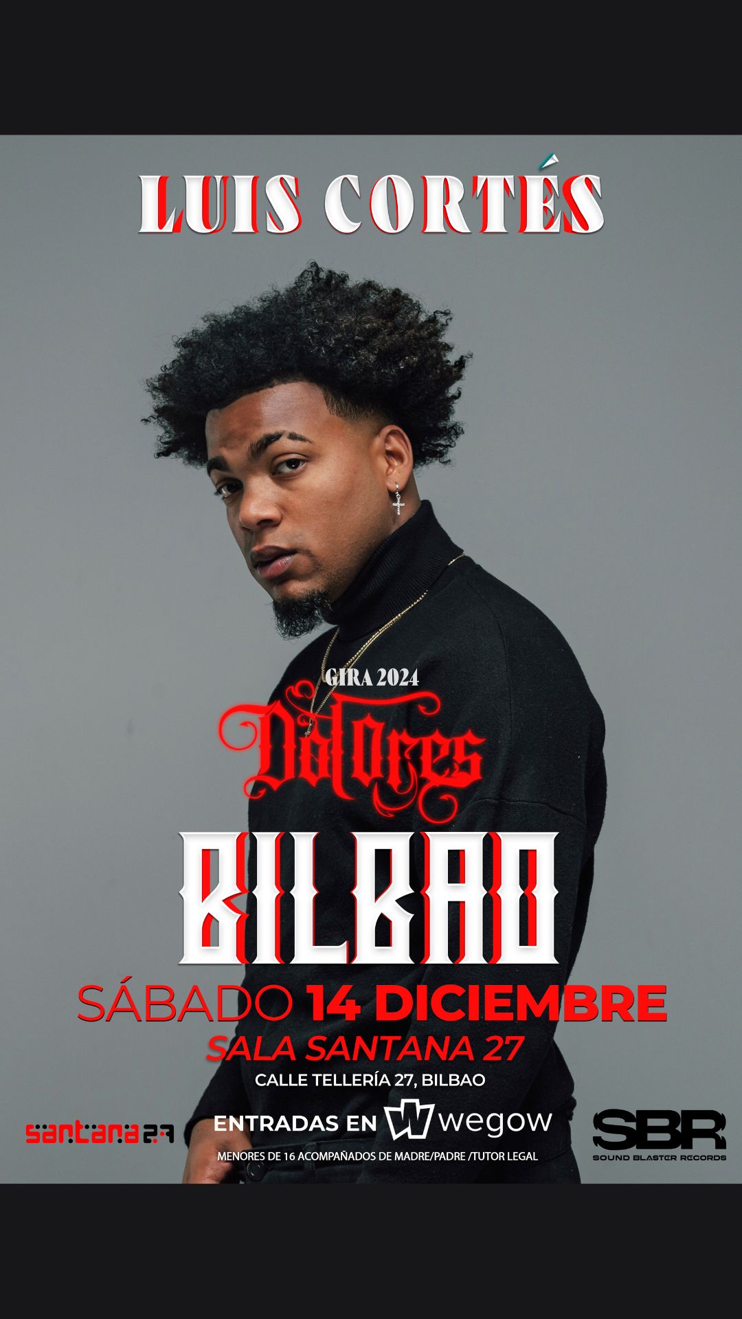 Fotografía promocional de Concierto de Luis Cortes en Bilbao "SALA SANTANA 27" 2024