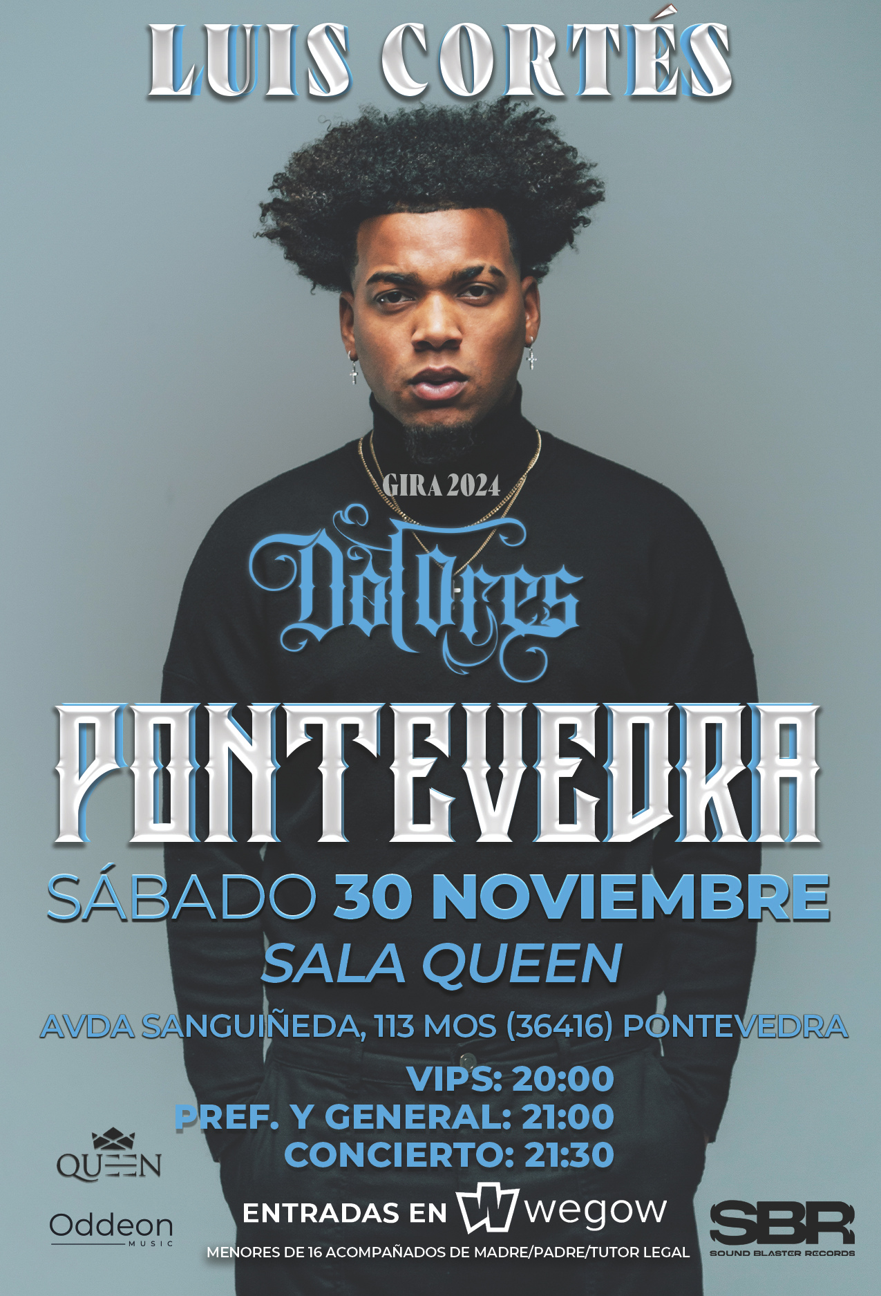 Fotografía promocional de Concierto de Luis Cortés en PONTEVEDRA "SALA QUEEN" 2024