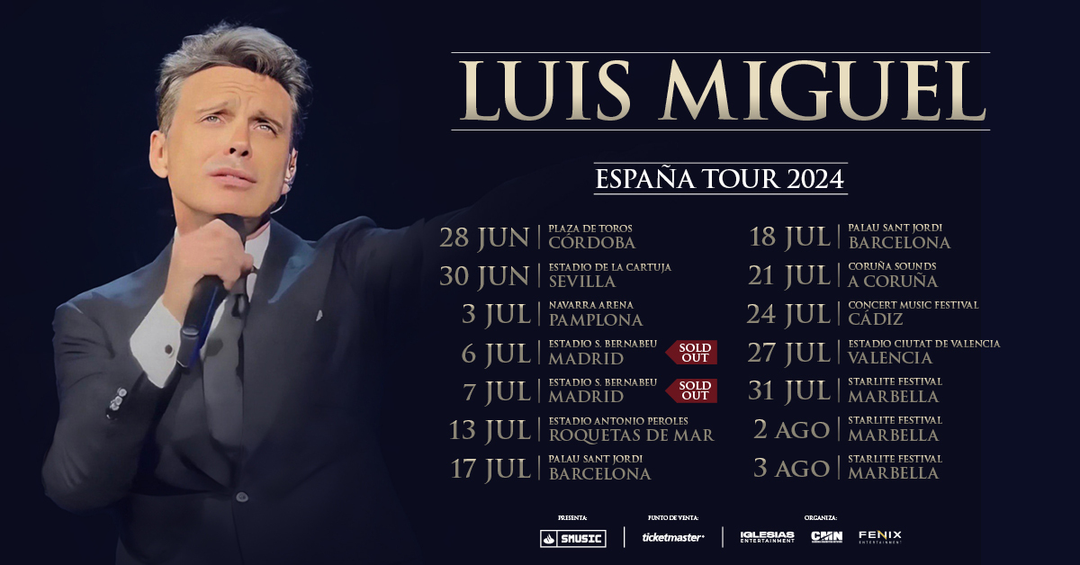 Fotografía promocional de Concierto de Luis Miguel en Roquetas de Mar