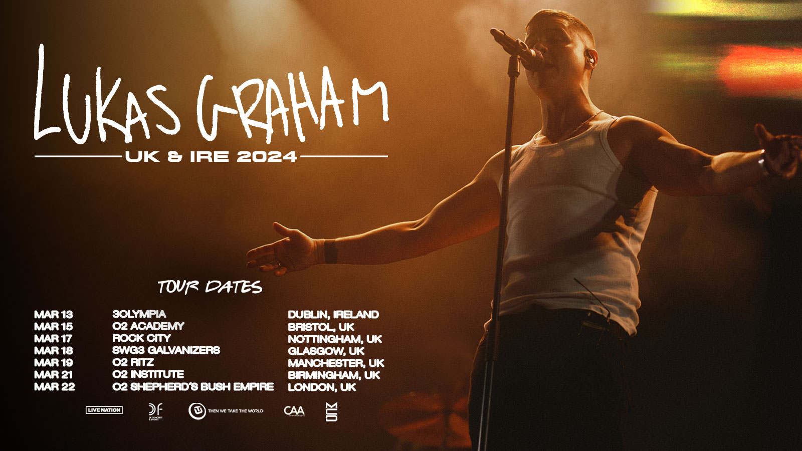 Promotional photograph of Concierto de Lukas Graham en Londres.