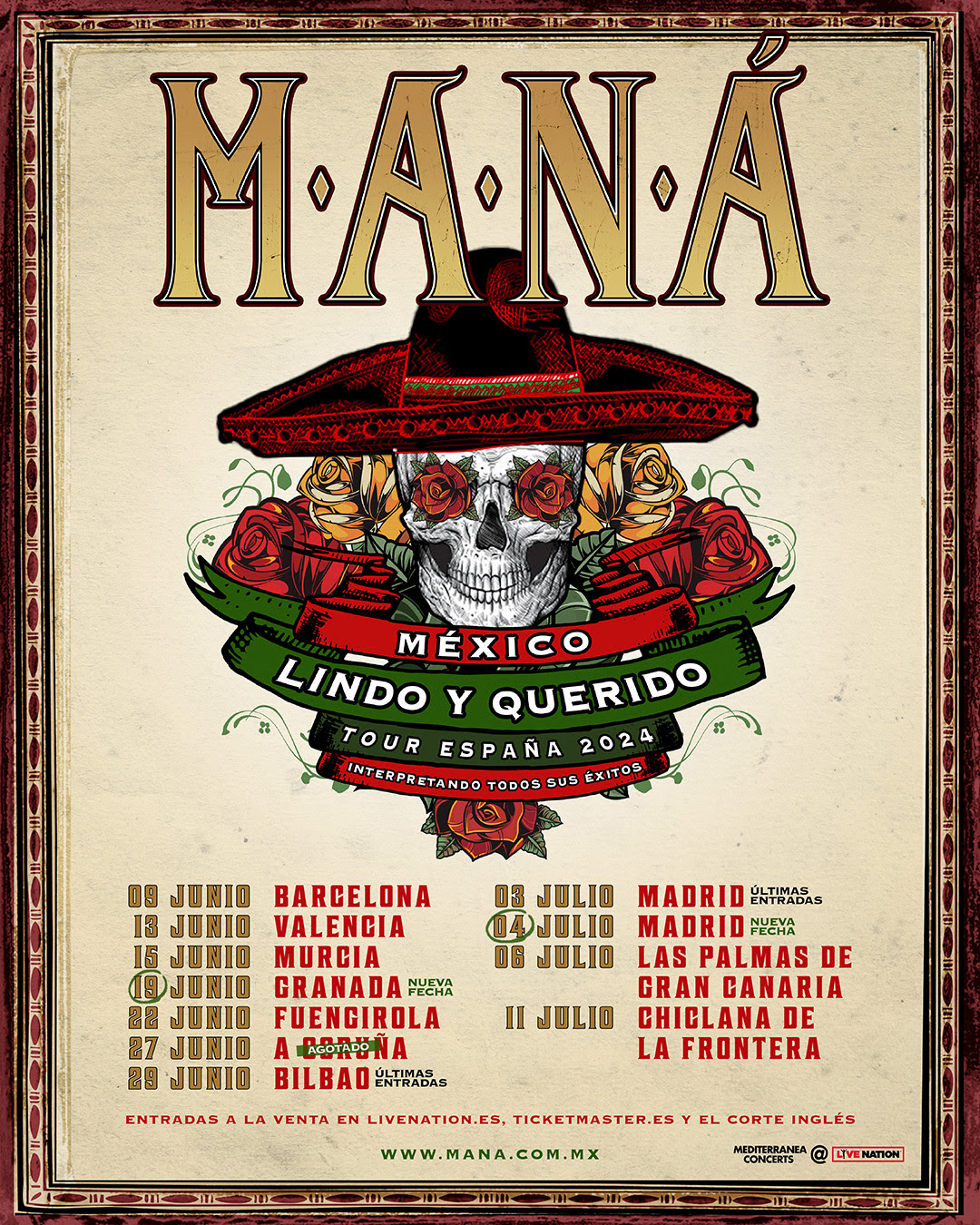 Fotografía promocional de Concierto de Maná en Madrid