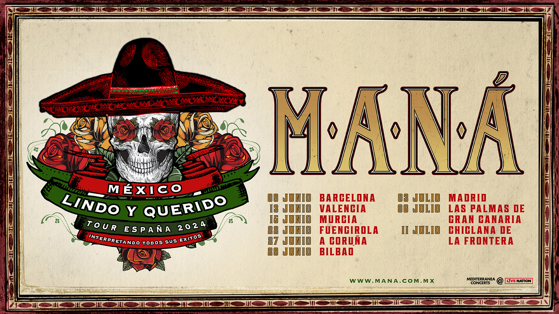 Fotografía promocional de Concierto de Maná en Murcia
