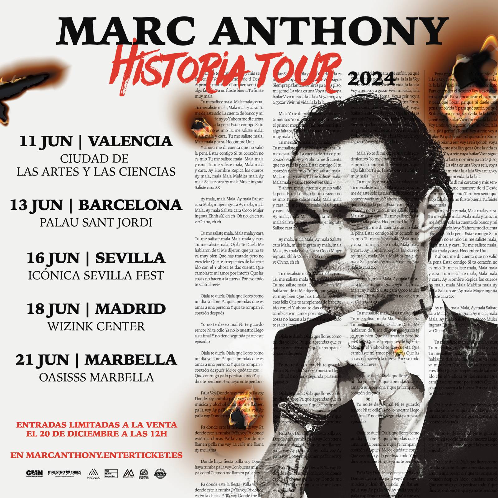 Fotografía promocional de Concierto de Marc Anthony en Barcelona