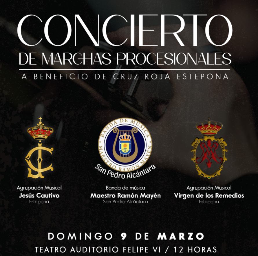 Fotografía promocional de Concierto de marchas procesionales para Cruz Roja Estepona
