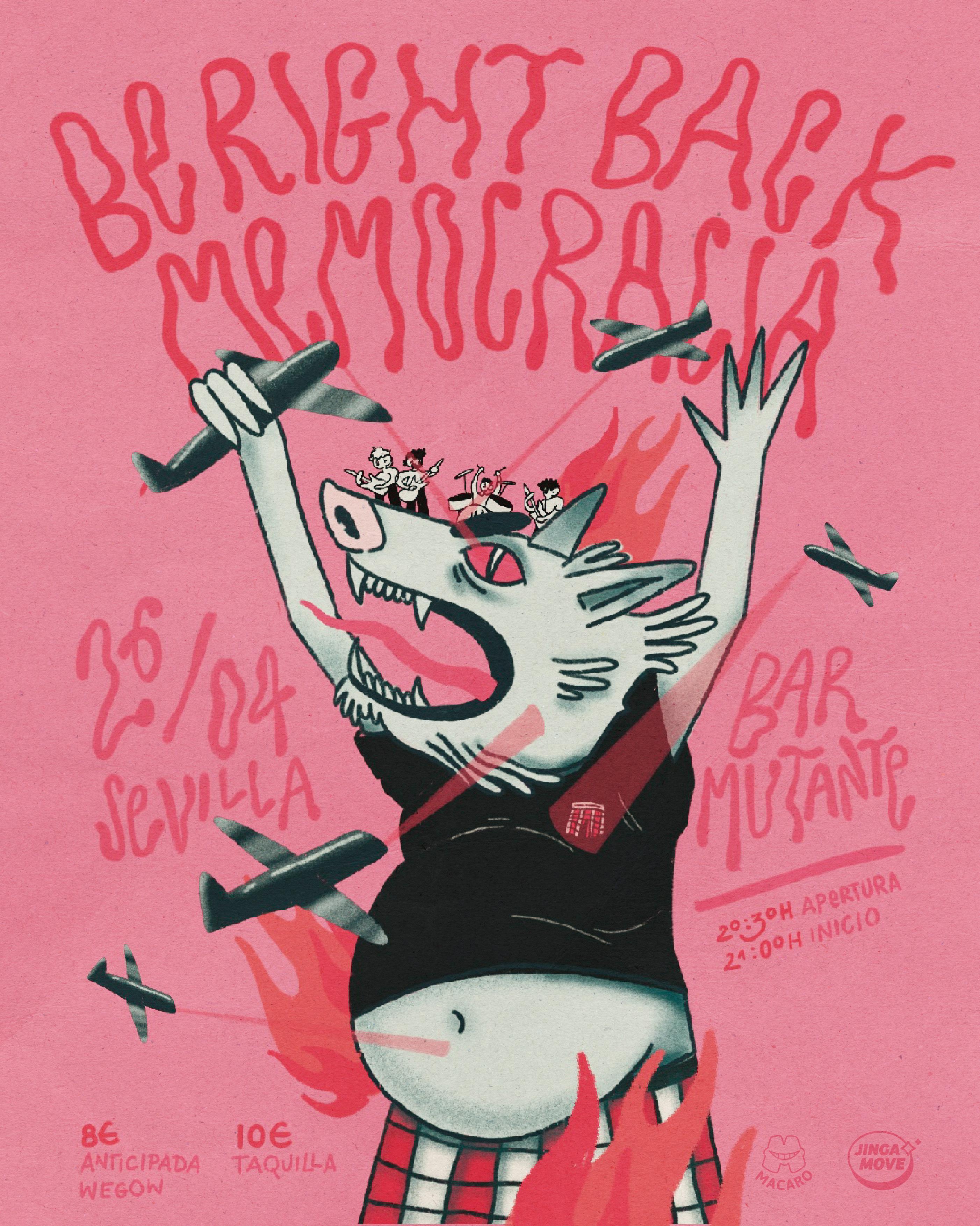 Fotografía promocional de Concierto de MEMOCRACIA + BE RIGHT BACK en Sevilla