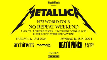 Concierto de Metallica en Copenhagen (14 - 16 Jun) | M72 World Tour