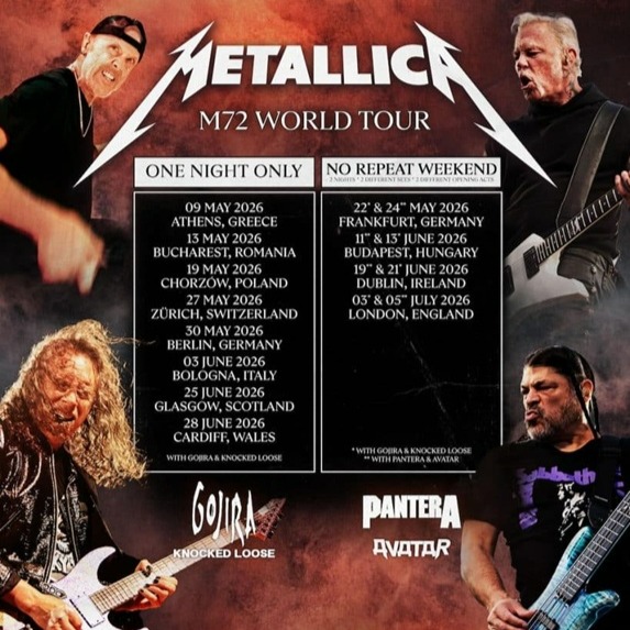 Promofoto von Concierto de Metallica en Dublin.