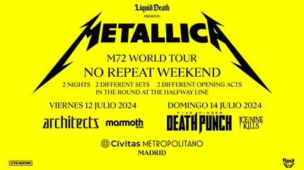 Concierto de Metallica en Madrid (12 - 14 Julio) | M72 World Tour