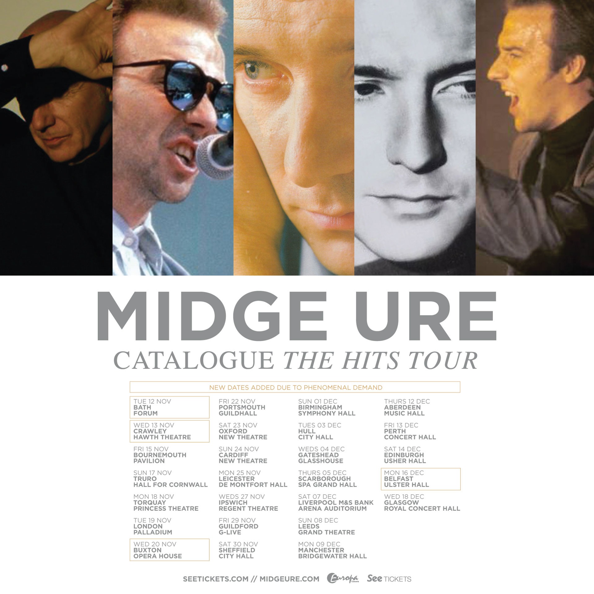 Promotional photograph of Concierto de Midge Ure en Buxton.