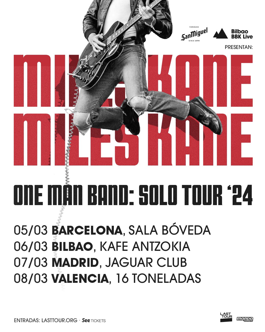 Fotografía promocional de Concierto de Miles Kane en Valencia