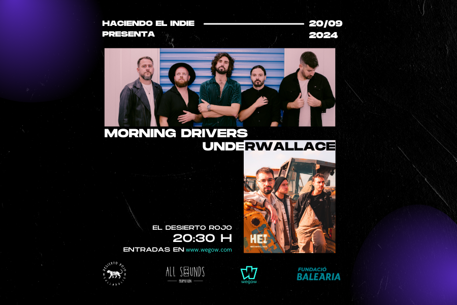 Fotografía promocional de Concierto de Morning Drivers y UnderWallace en Valladolid