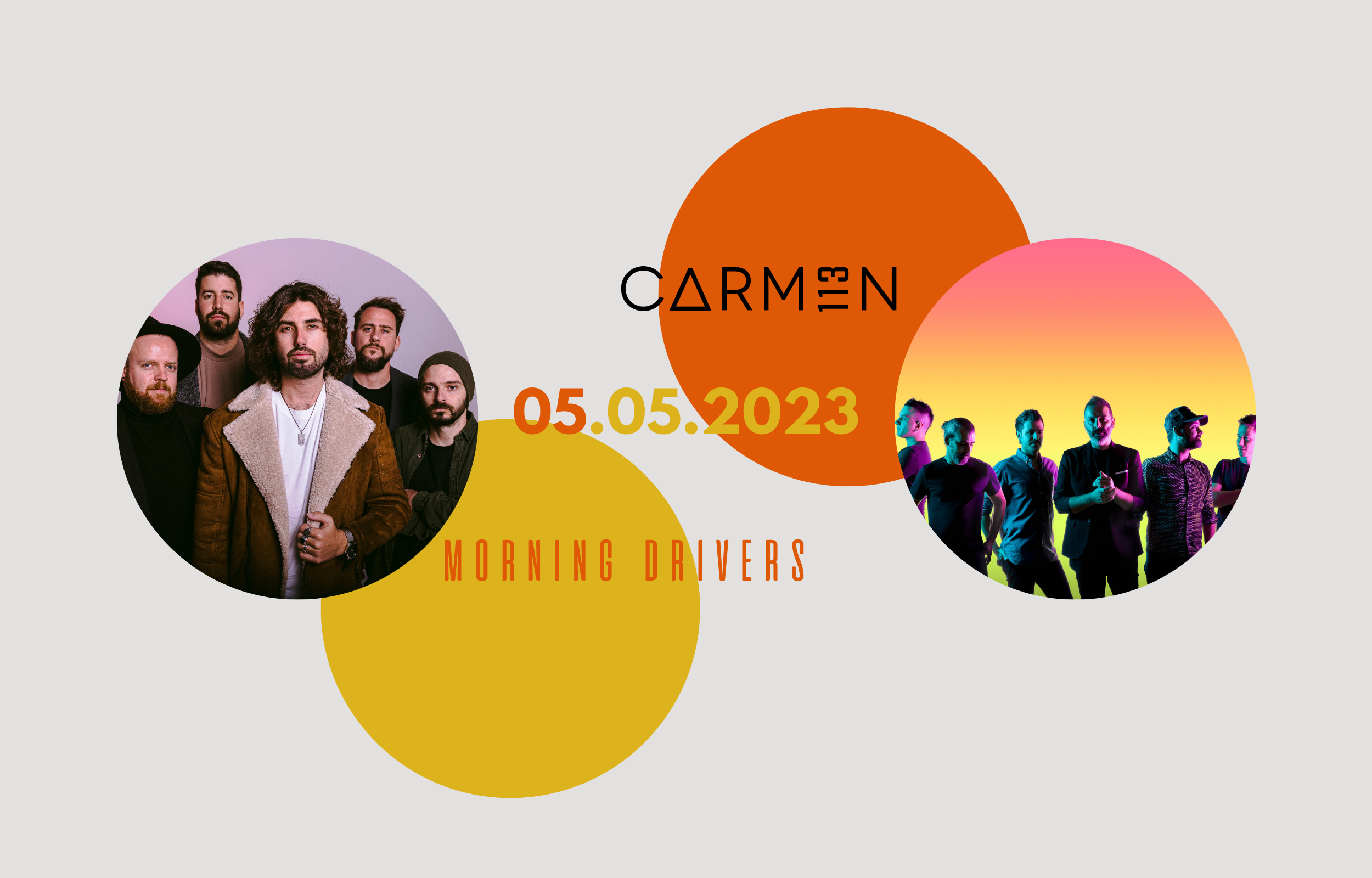 Fotografía promocional de Concierto de Morning Drivers y Carmen 113 en Barcelona