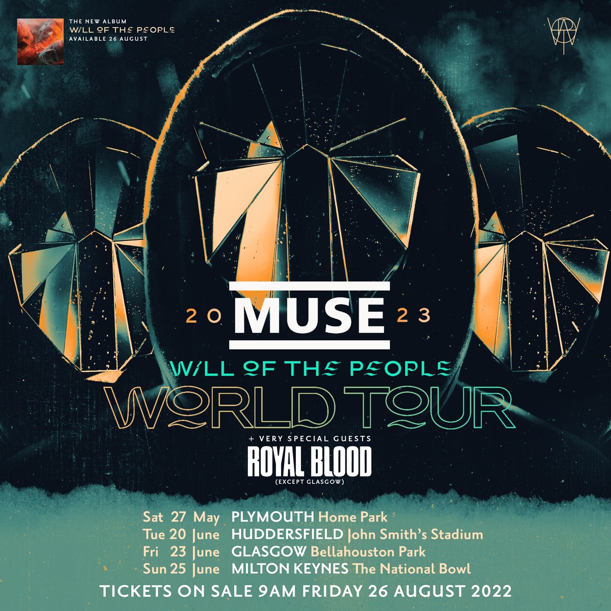Fotografía promocional de Concierto de Muse en Glasgow | Will of the People World Tour