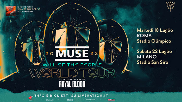 Fotografía promocional de Concierto de Muse en Milan | Will of the People World Tour