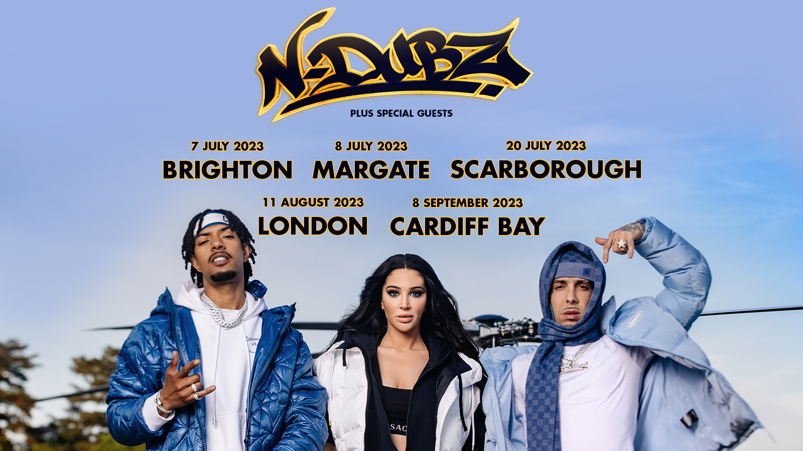 Promofoto von Concierto de N-Dubz en Cardiff.